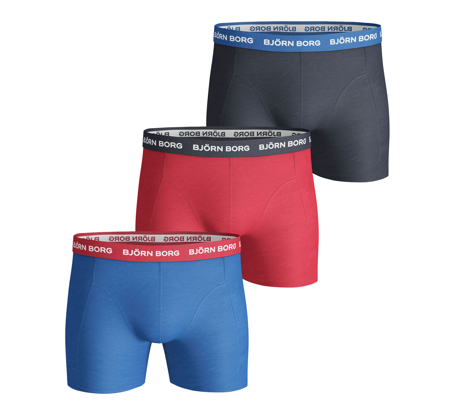 Boxer-shorts Björn Borg Contrast Solids (Lot de 3)