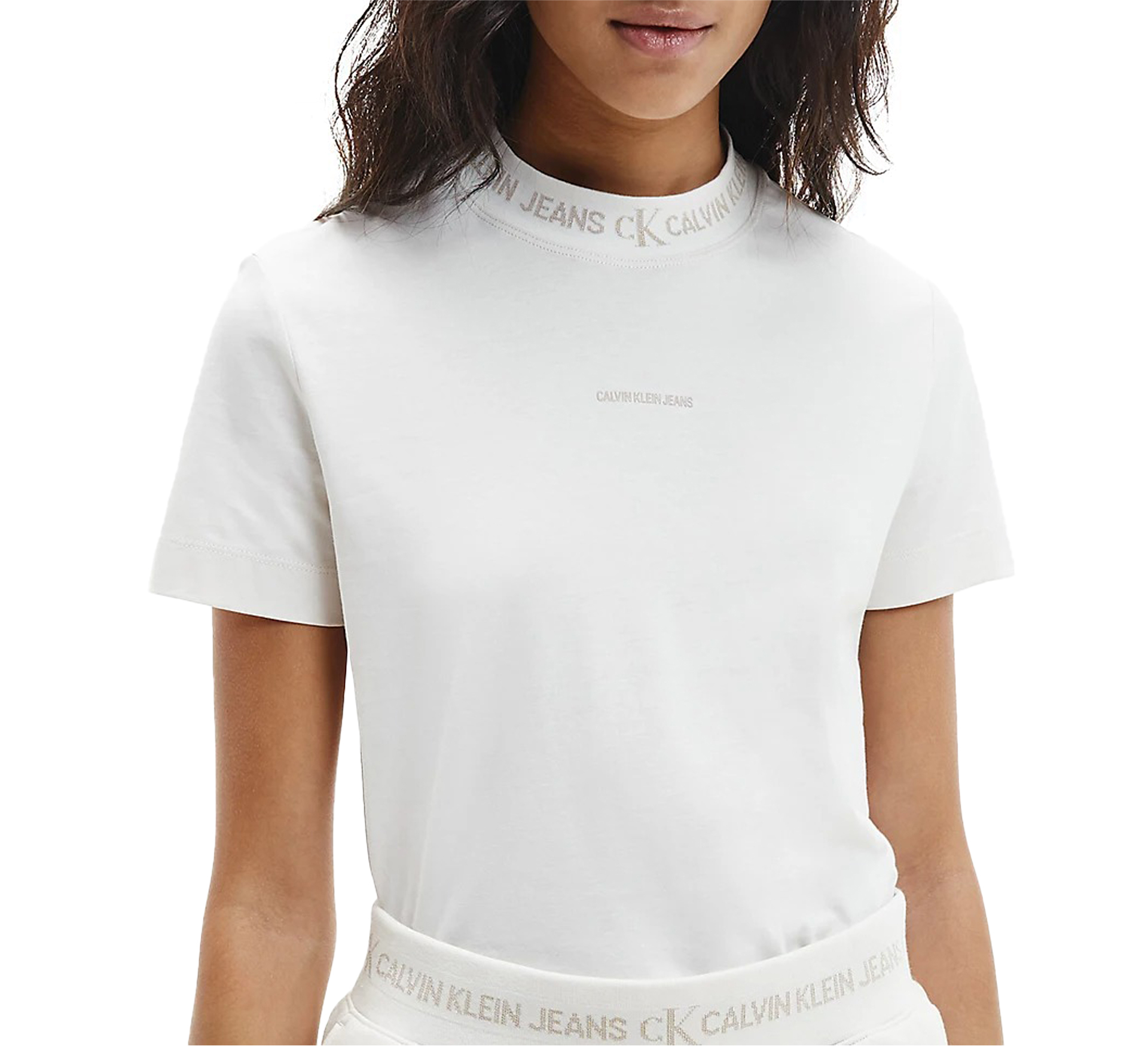 T-shirt Calvin Klein Intarsia Femme