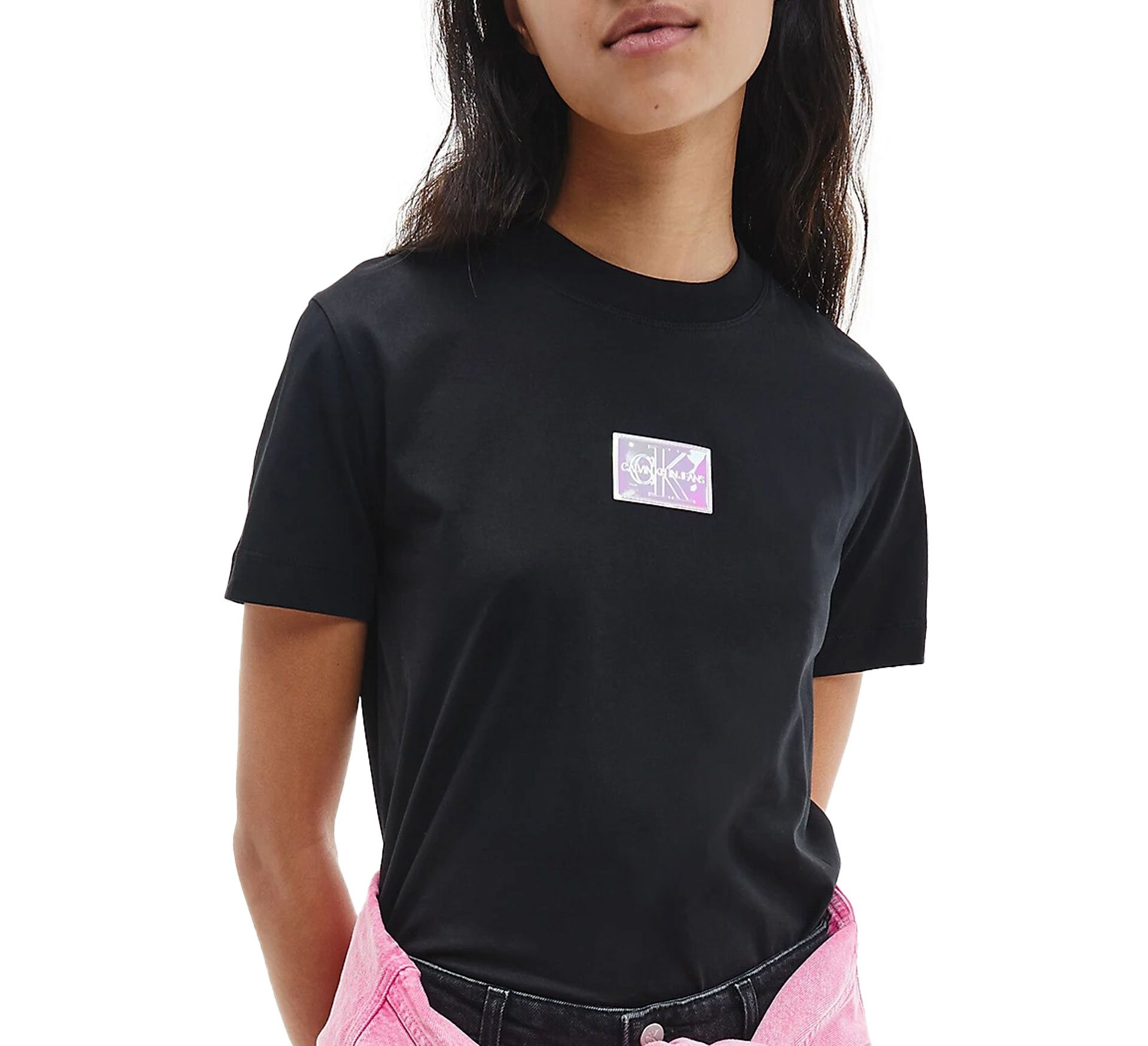 T-shirt Calvin Klein Shine Badge Femme