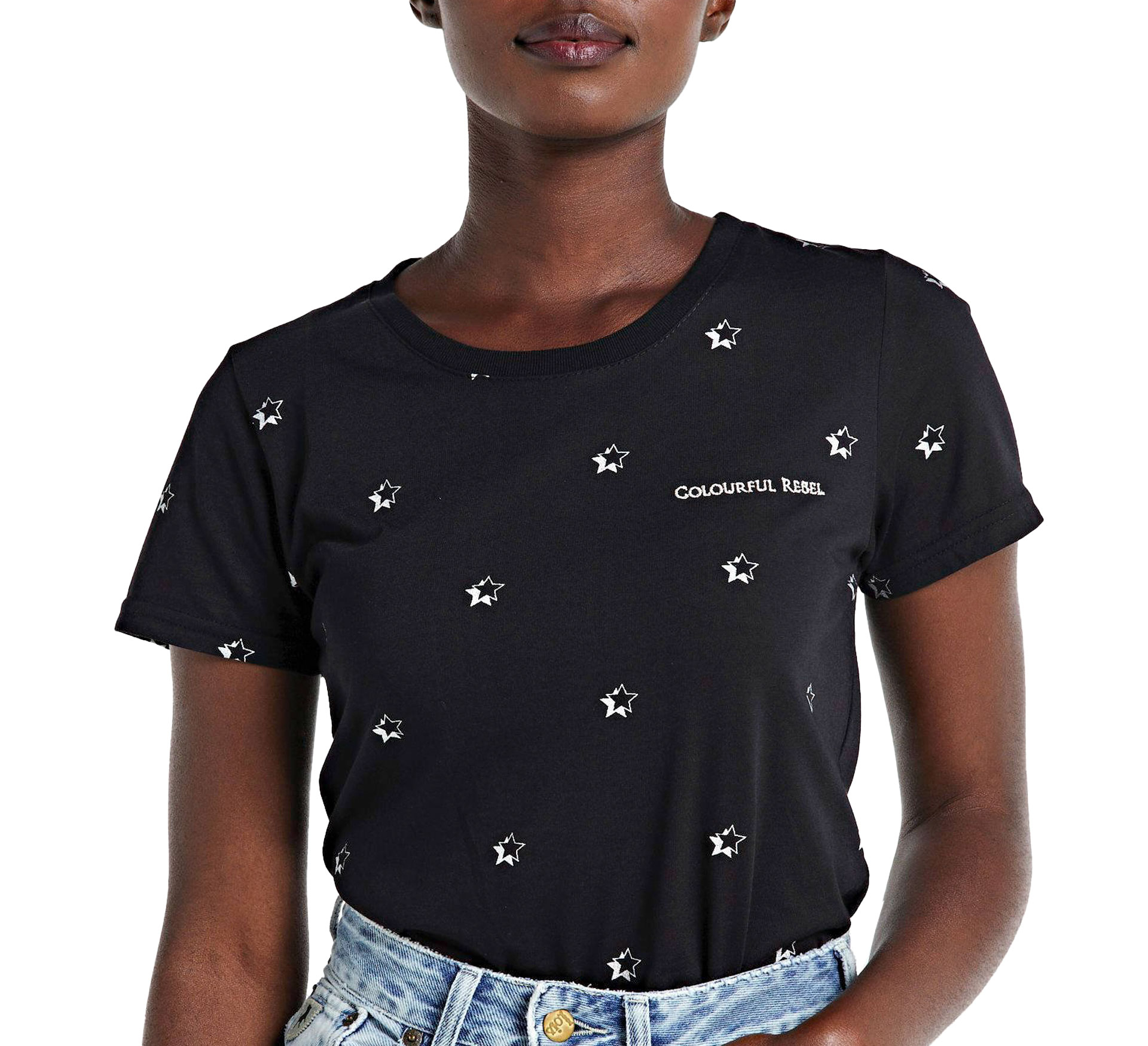 T-shirt Colourful Rebel Stars Femme