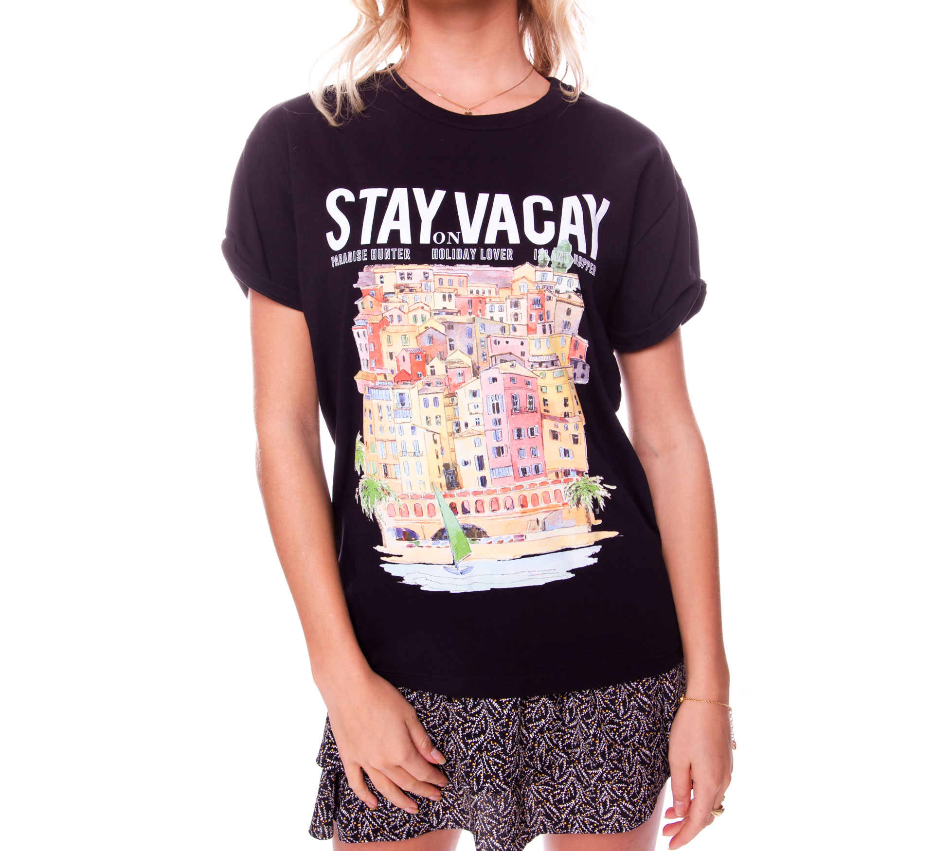 Colourful Rebel Stay On Vacay Boxy Shirt Femmes