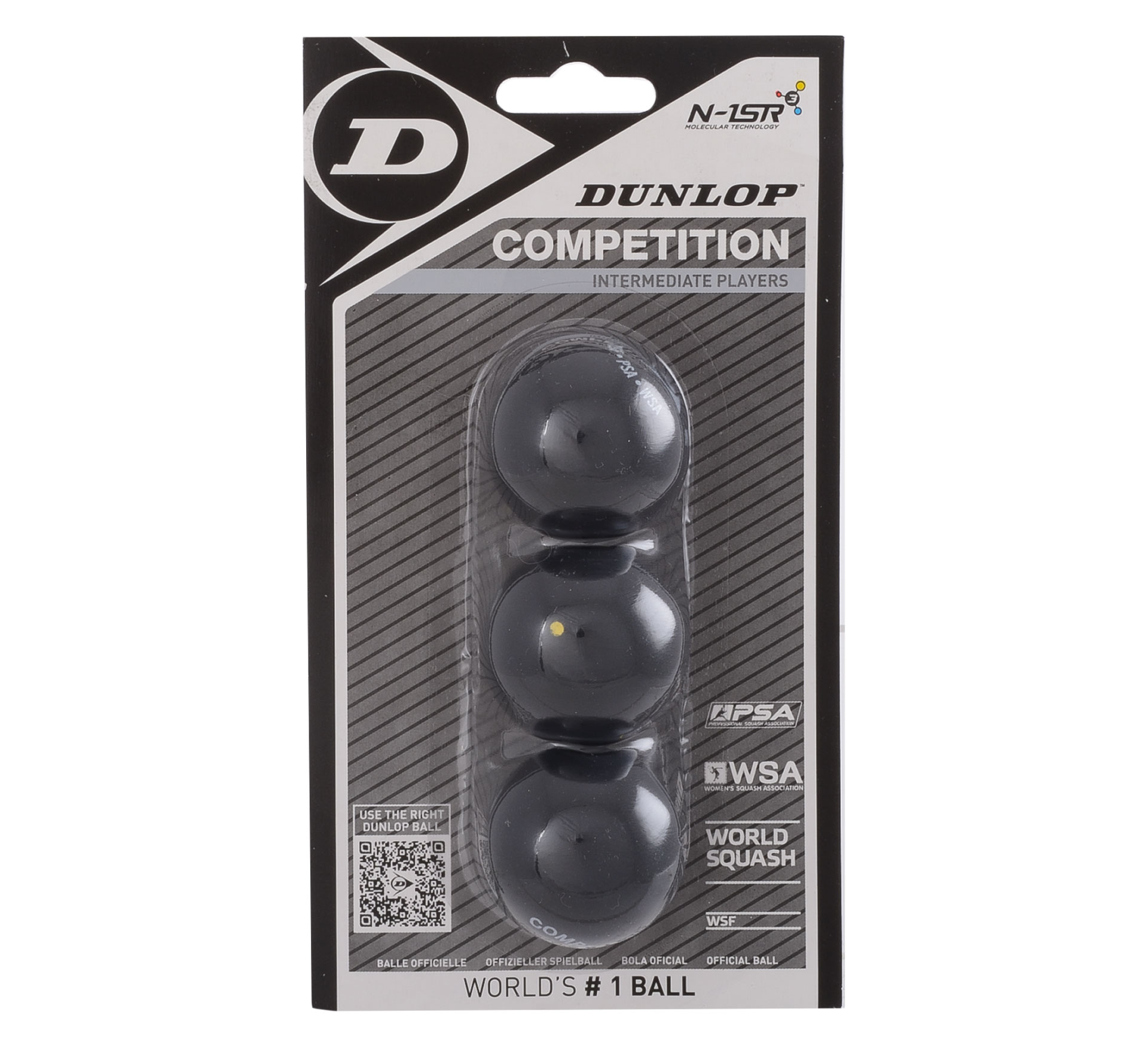 Balles de squash Dunlop Competition (set de 3)